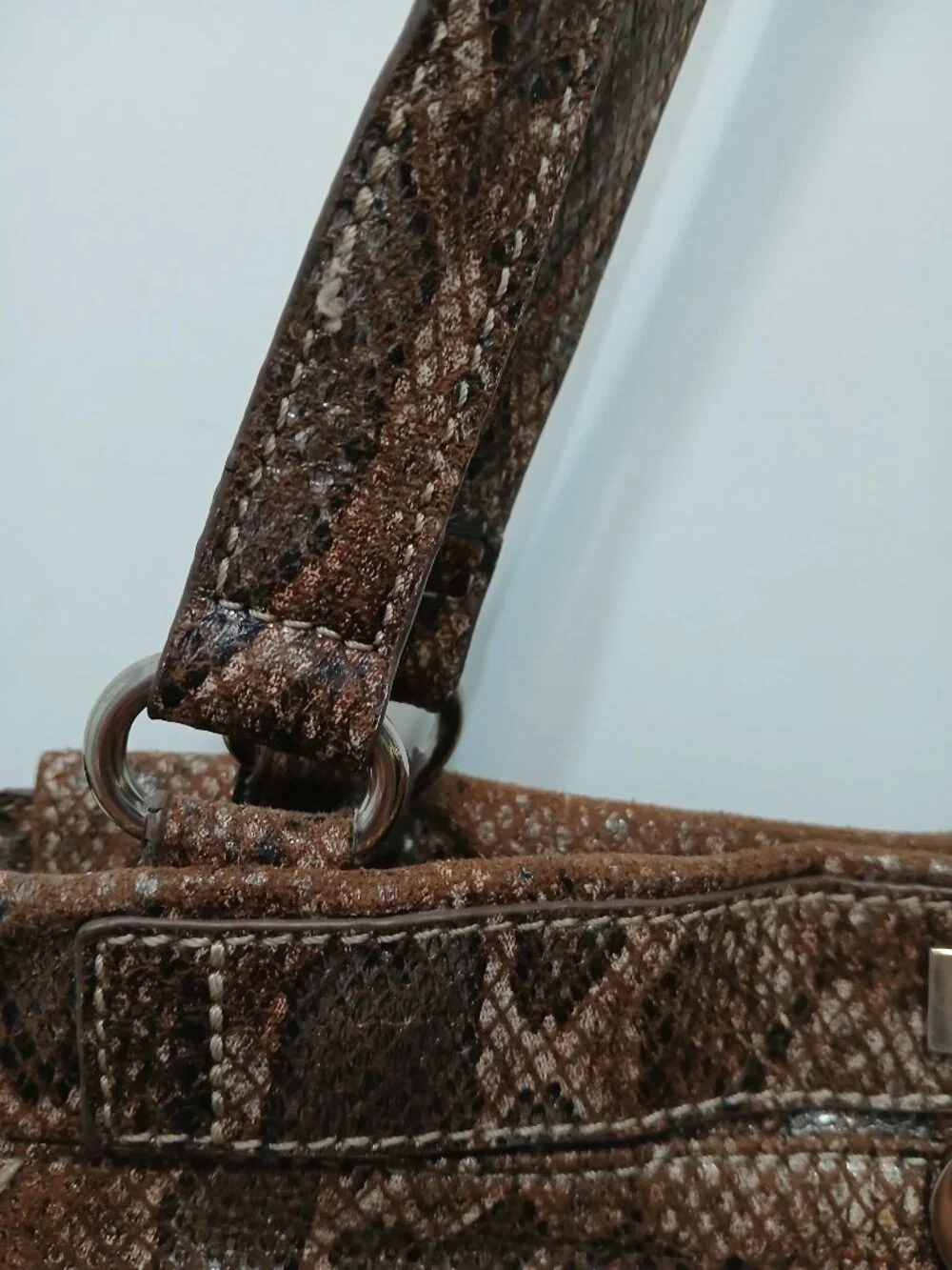 Sag Harbor Faux Leather Python Hobo